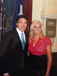 Jenna with Texas Governor Rick Perry