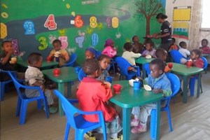 The kids at Bright Future Academy during the school day