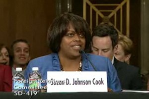 Suzan Johnson Cook at her first confirmation hearing.