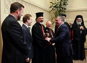 King Abdullah II meets with regional and international Christian leaders. King Abdullah II meets with regional and international Christian leaders.