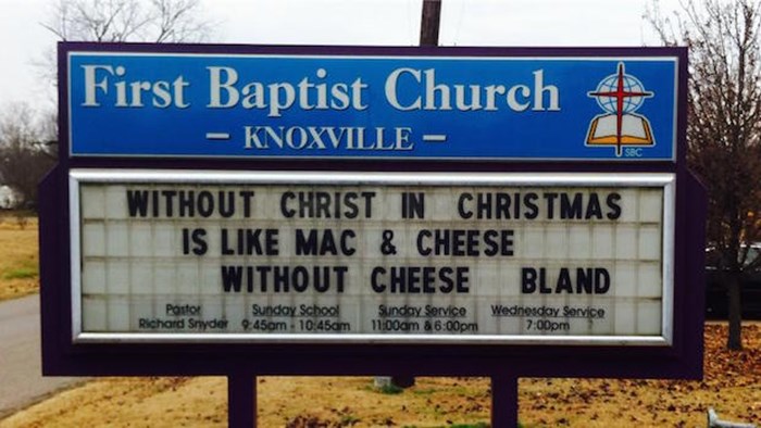 Church Signs of the Week: December 12, 2014 Church Signs of the Week: December 12, 2014