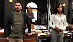 Guillermo Diaz, Darby Stanchfeld, and Kerry Washington in 'Scandal'