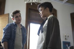 Kyle Gallner and Tessa Thompson in 'Dear White People'