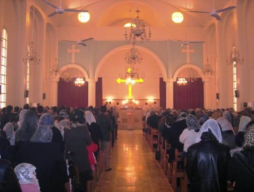 2009 Easter service at St Mary's Church, Hassaka.