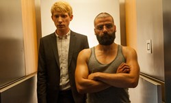 Domnhall Gleeson and Oscar Isaac in 'Ex Machina'