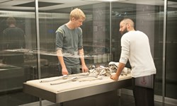 Domnhall Gleeson and Oscar Isaac in 'Ex Machina'