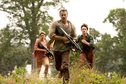 Shailene Woodley, Theo James, and Ansel Elgort in 'Insurgent'