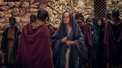 Mary (Greta Scacchi) confronts Cornelius (Will Thorp) in 'A.D. The Bible Continues'