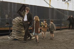 Liam Cunningham (Thomas), Gloria Cramer Curtis (Young Christina), Charlie Whelehan (Johnny) and Lauren Malone (Kathy) in 'Noble'