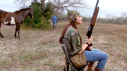 Tressa, 19, goes hunting with her dad during Christmas. She came home to Texas from Miami for the holidays while pursuing a career in amateur porn. She has since left the industry.