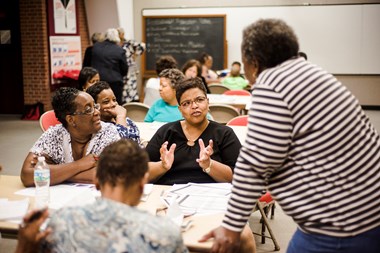 A Common Core training session for VBS teachers. 