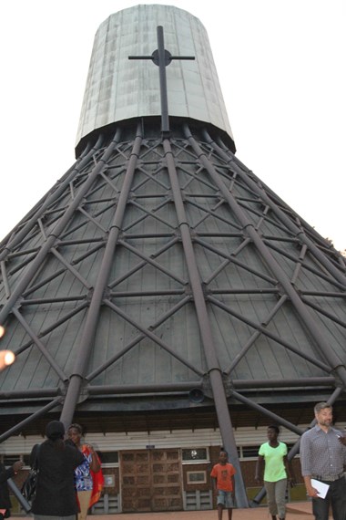 The Catholic Martyrs' Shrine features a basilica that can seat 1,000 people. The Catholic Martyrs' Shrine features a basilica that can seat 1,000 people.