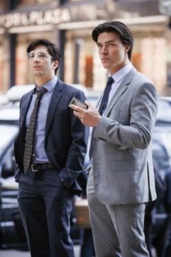 Finn Wittrock and John Magaro in 'The Big Short' Finn Wittrock and John Magaro in 'The Big Short'