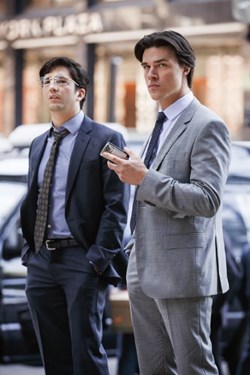 Finn Wittrock and John Magaro in 'The Big Short'