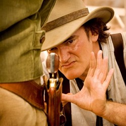 Quentin Tarantino on the set of 'Django Unchained'