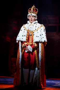 Jonathan Groff as King George in 'Hamilton'