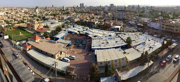 Mar Elia Church has turned its compound in Erbil's Ankawa district into a refugee camp. Mar Elia Church has turned its compound in Erbil's Ankawa district into a refugee camp.