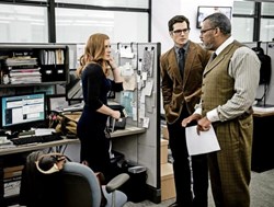 Amy Adams, Henry Cavill, and Laurence Fishburne in 'Batman v Superman: Dawn of Justice'