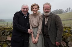 Davies with Agyness Deyn and Peter Mullan in 'Sunset Song'
