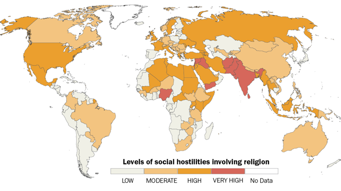 Across 198 Nations, Christians Face More Terrorism But Less Government Hostility