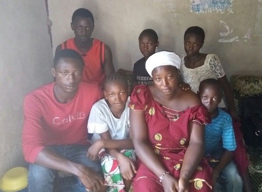 Martina Kurah and six of her children Martina Kurah and six of her children