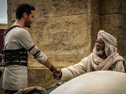 Jack Huston and Morgan Freeman in 'Ben-Hur'