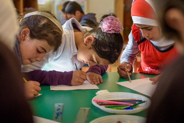 One of World Vision's Child Friendly Spaces in the Bekaa.