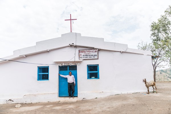 Pastor Bhagwana Lal and his rural Rajasthan megachurch. Pastor Bhagwana Lal and his rural Rajasthan megachurch.
