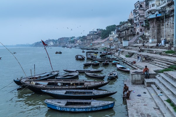 The famous ghats of Varanasi.