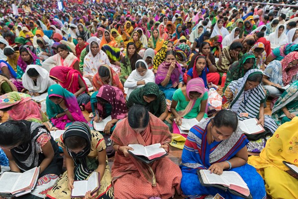 One of five Sunday services at Hyderabad's Calvary Temple.