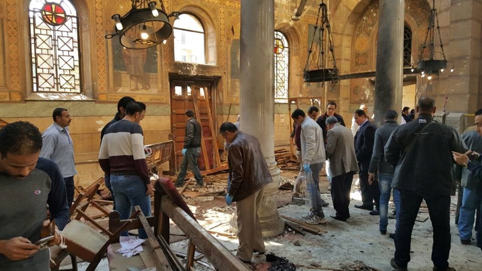 Aftermath of Cairo church bombing.