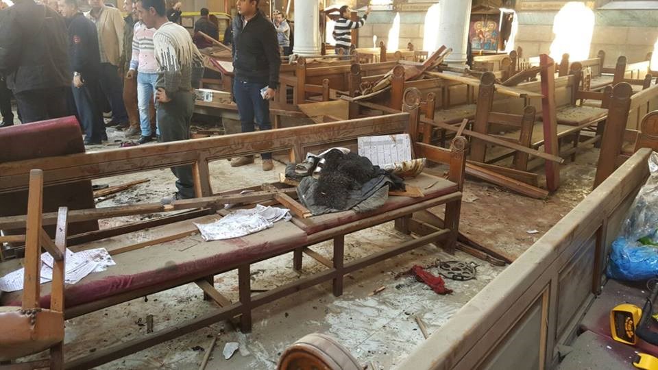 Aftermath of Cairo church bombing.