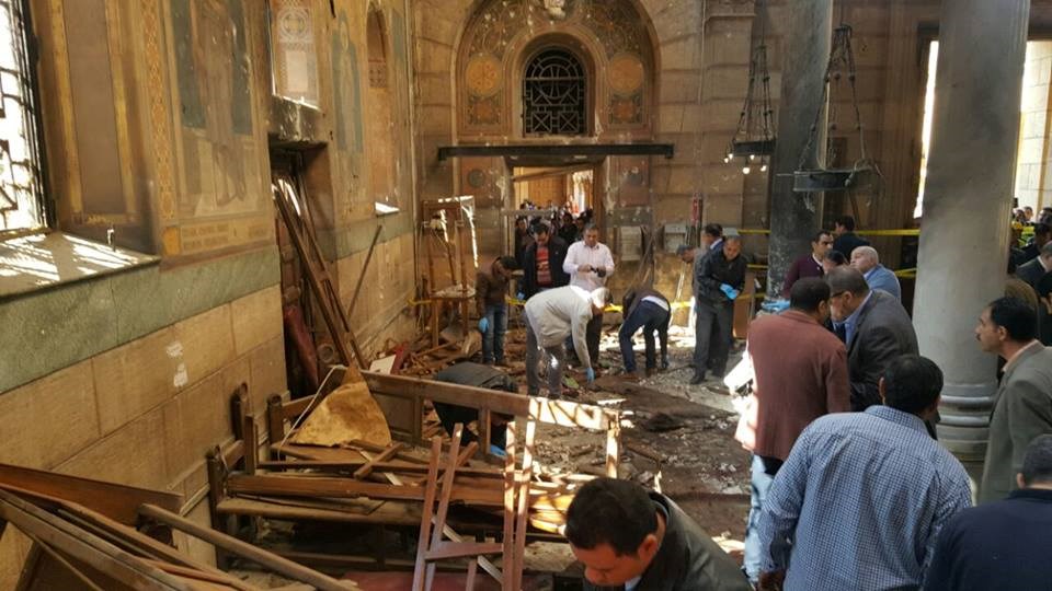 Aftermath of Cairo church bombing. Aftermath of Cairo church bombing.