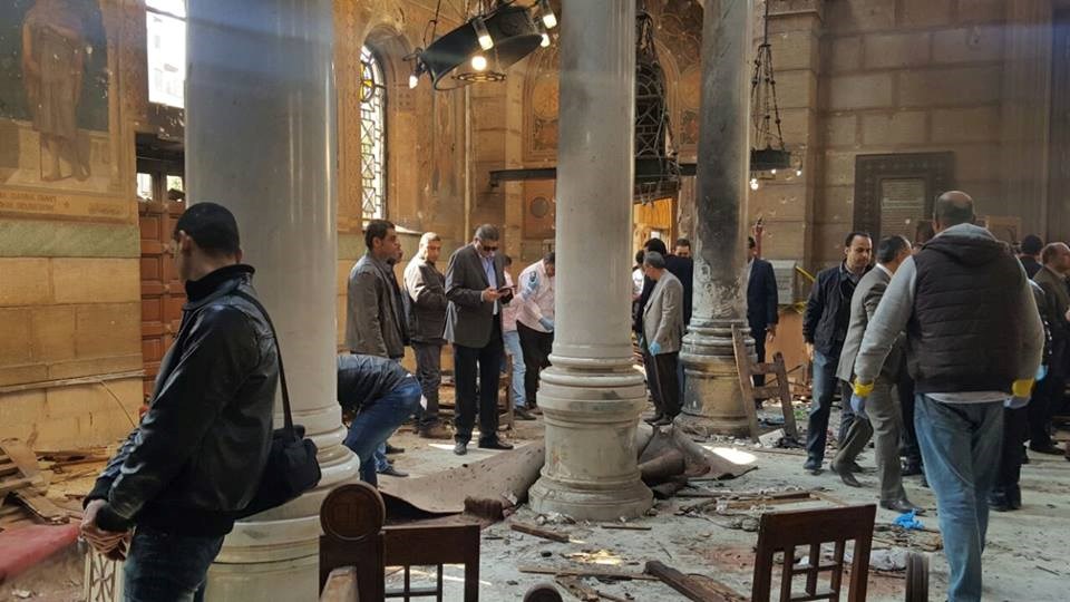 Aftermath of Cairo church bombing.