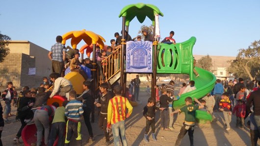 Last month, FBR built this playground in a newly-liberated town close to Mosul in honor of a family killed by friendly fire from the Iraqi army.