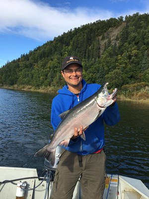 Curtis Ivanoff on the Unalakleet River Curtis Ivanoff on the Unalakleet River