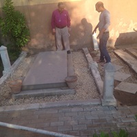 The Borden gravesite before recent renovations. The Borden gravesite before recent renovations.