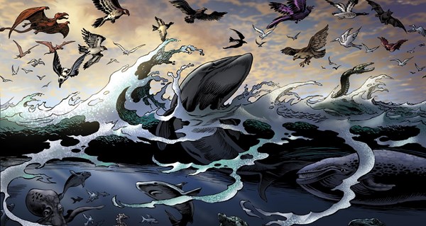 A depiction of the Creation from Kingstone Comics' 'The Kingstone Bible' A depiction of the Creation from Kingstone Comics' 'The Kingstone Bible'