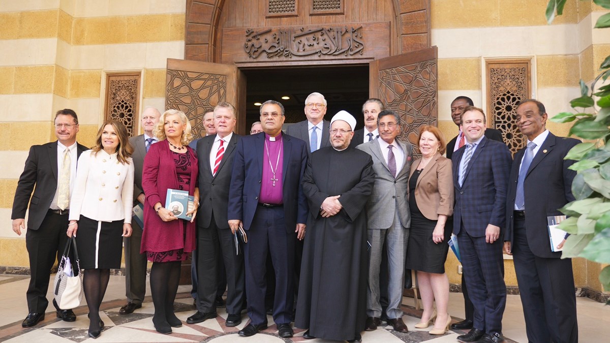 US evangelicals meet with Egypt's grand mufti. US evangelicals meet with Egypt's grand mufti.