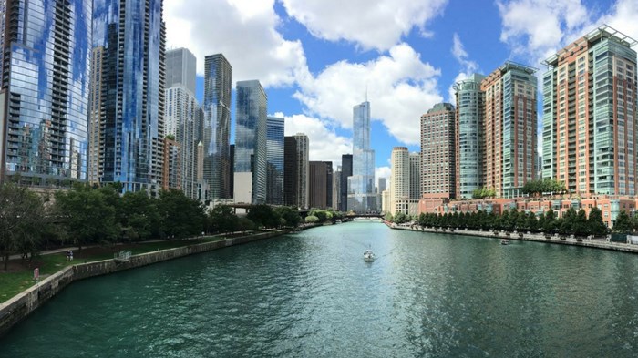Changing Direction – Reflections on the Chicago River at St. Patrick’s Day Changing Direction – Reflections on the Chicago River at St. Patrick’s Day
