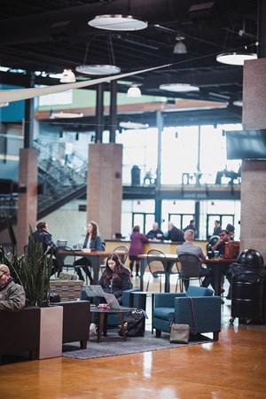 Church leaders want to see Christians bring together their spiritual lives and their “normal lives,” so Crossroads Oakley opens up its atrium as a coworking space during the week.