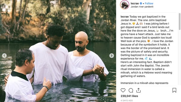 Lecrae Gets Baptized Again in the Jordan River | News & | Christianity