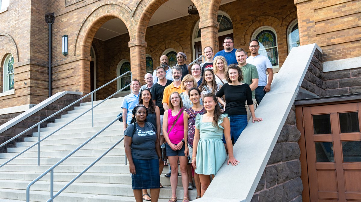 The group at 16th Street Baptist Church in Birmingham, Alabama. The group at 16th Street Baptist Church in Birmingham, Alabama.