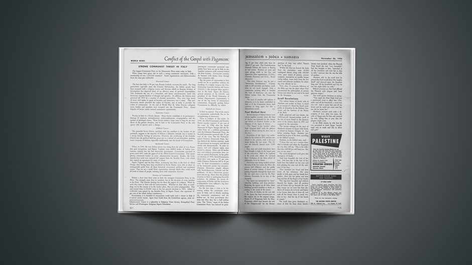 News Report: Conflict of the Gospel with Paganism, November 26, 1956