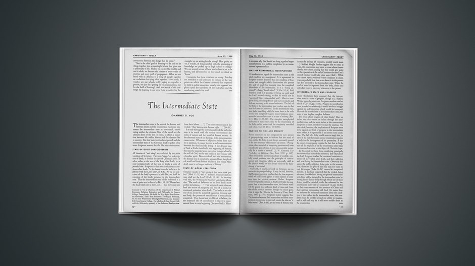 The Intermediate State Christianity Today