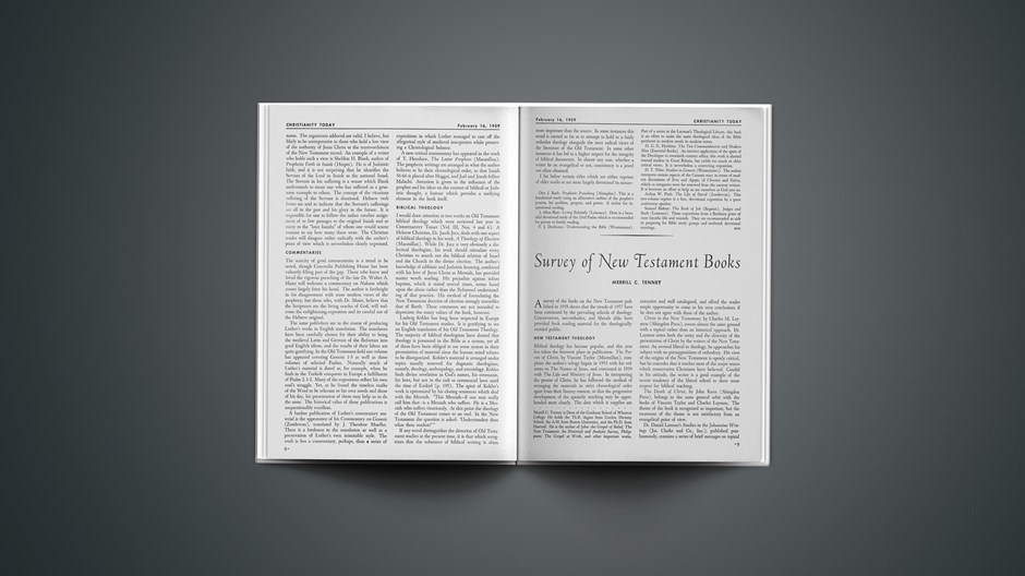 Survey of New Testament Books 1959