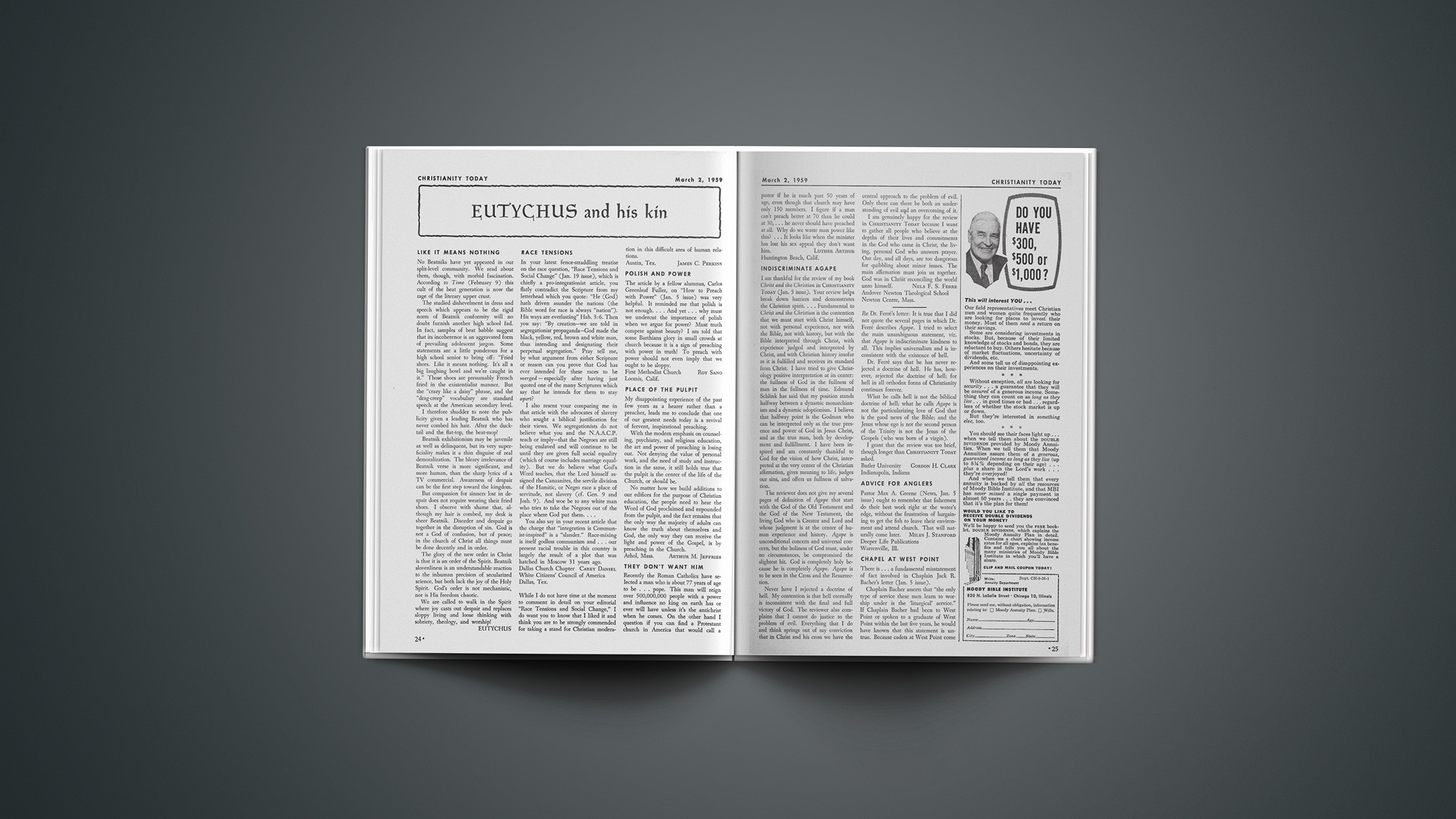 Eutychus and His Kin: March 2, 1959 | Christianity Today