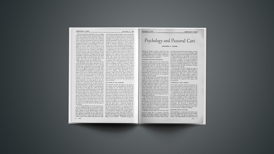 Psychology and Pastoral Care