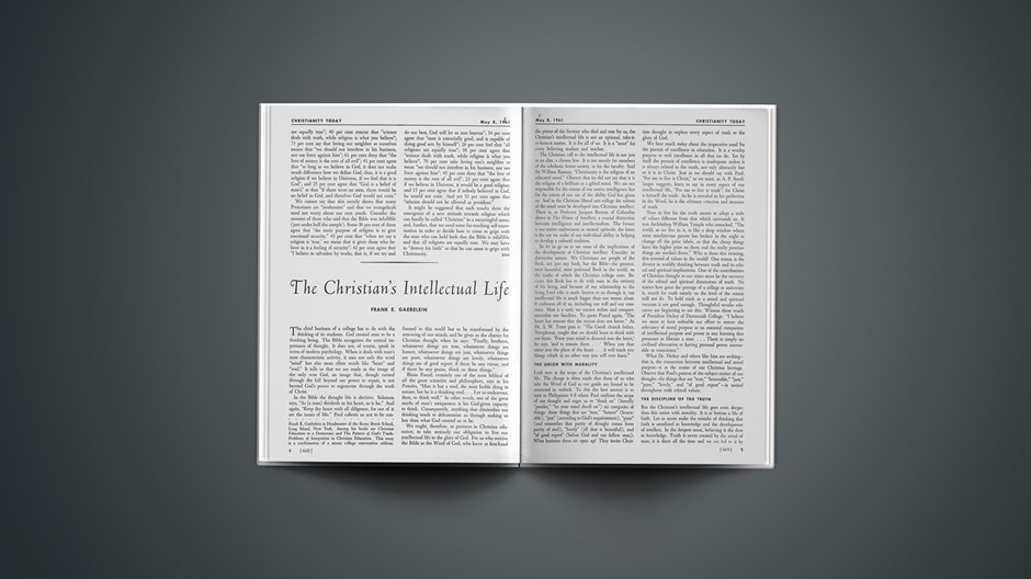 The Christian’s Intellectual Life