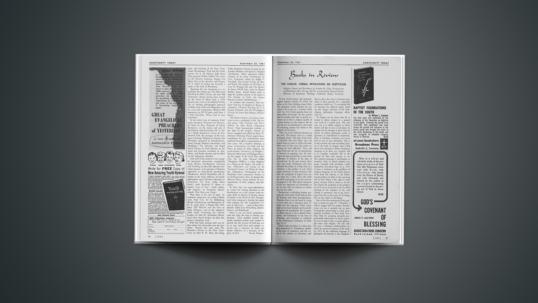 Book Briefs September 25 1961 Christianity Today